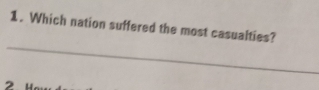 Which nation suffered the most casualties? 
_