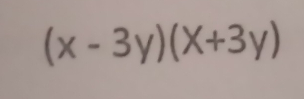 (x-3y)(X+3y)