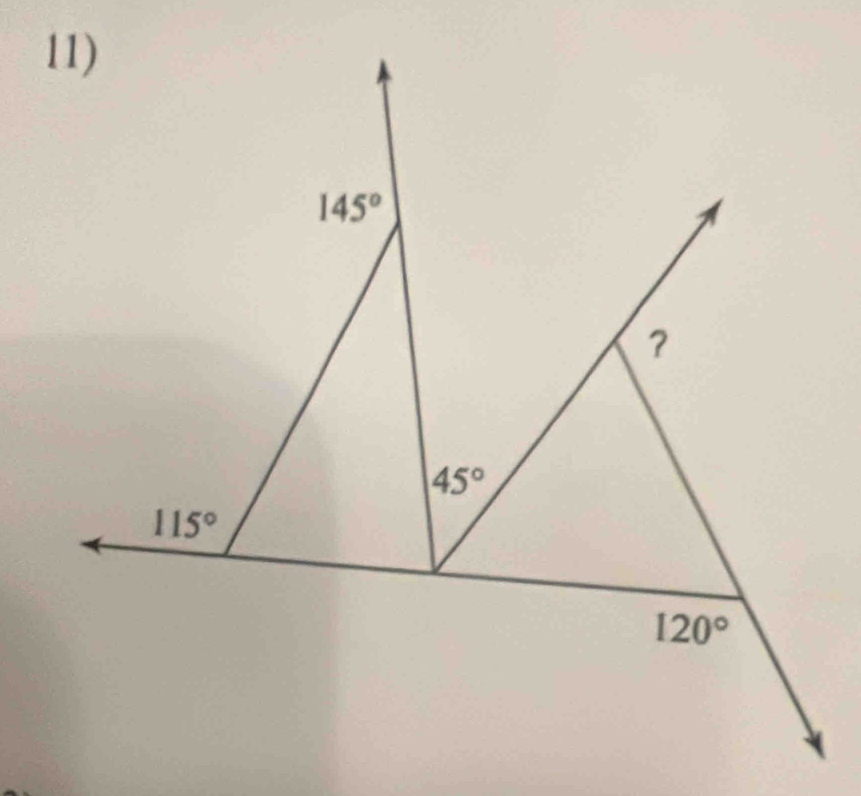 145°
？
45°
115°
120°