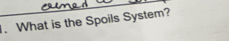 What is the Spoils System?