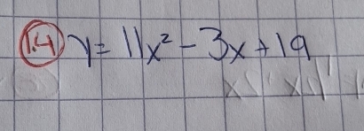 y=11x^2-3x+19