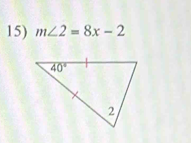 m∠ 2=8x-2