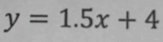 y=1.5x+4