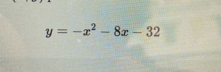 y=-x^2-8x-32