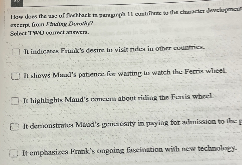 Solved: How does the use of flashback in paragraph 11 contribute to the ...