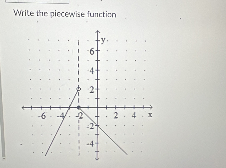 Write the piecewise function