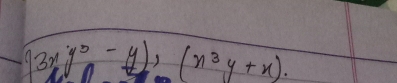 (3xy^0-y), (x^3y+x).