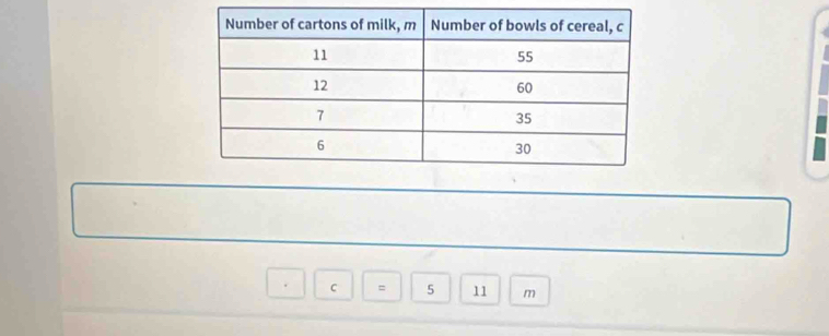 C = 5 11 m