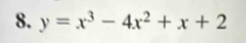 y=x^3-4x^2+x+2