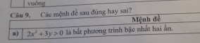 vuông
ng hay sai?