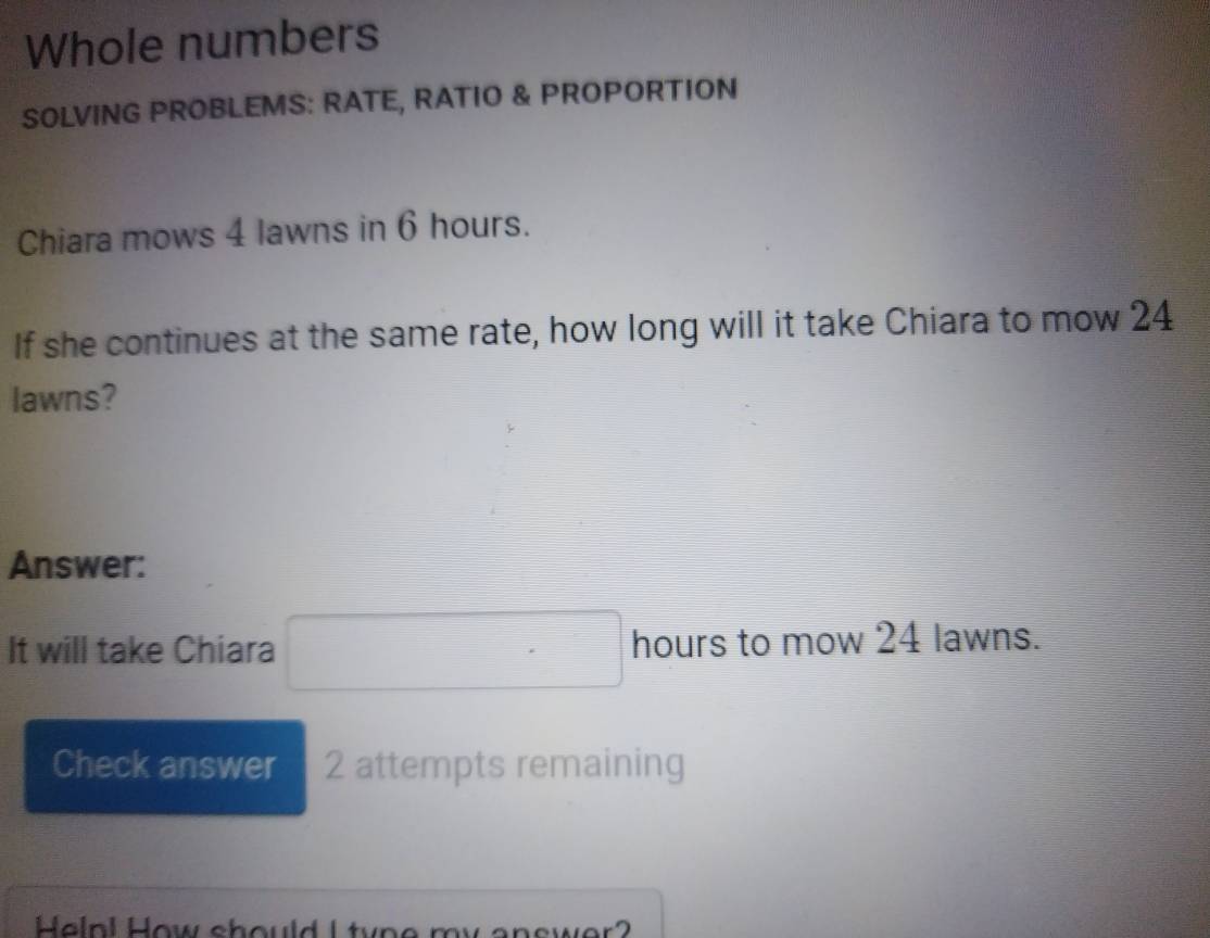 Solved: Whole numbers SOLVING PROBLEMS: RATE, RATIO & PROPORTION Chiara ...