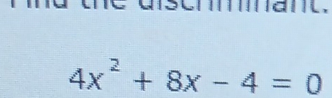 4x^2+8x-4=0