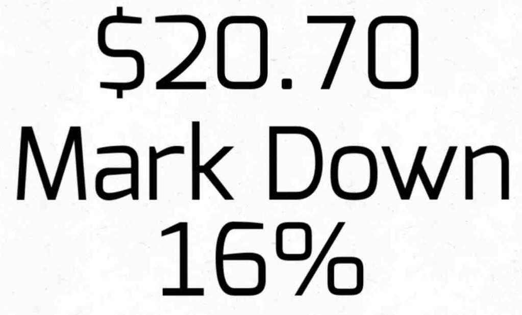 $20.70
Mark Down
16%