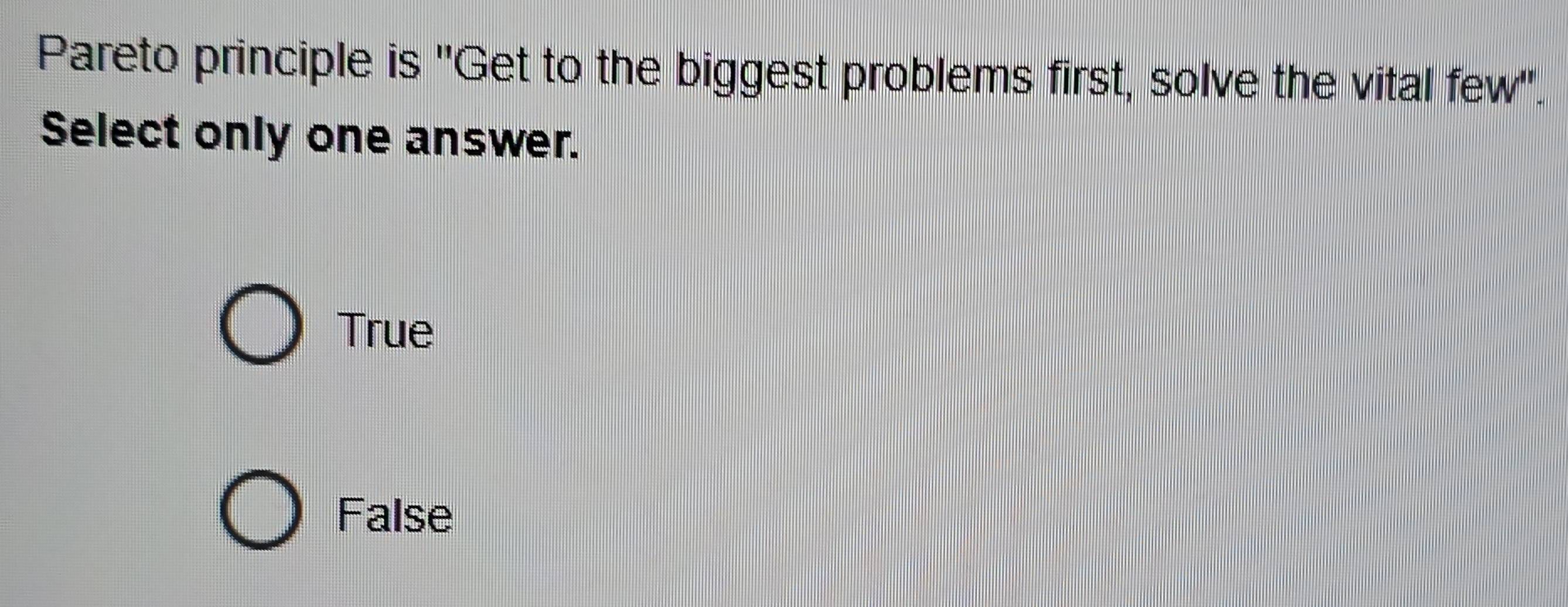Solved: Pareto principle is 'Get to the biggest problems first, solve ...