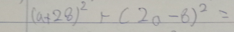 (a+28)^2+(2a-8)^2=