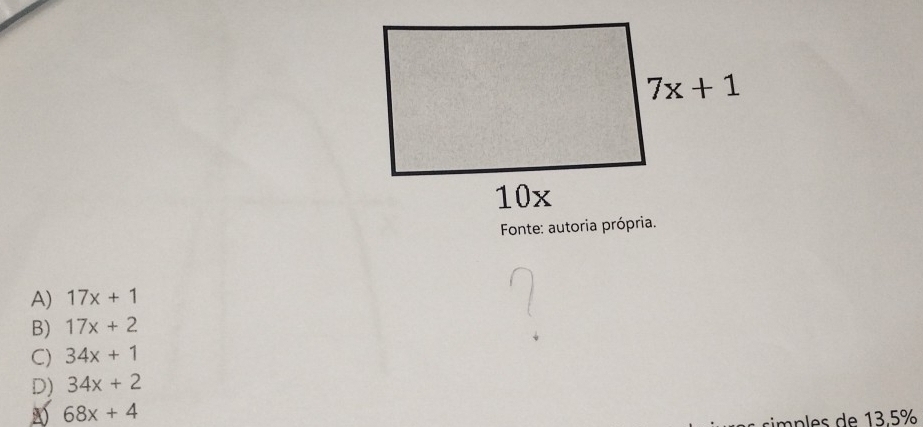 A) 17x+1
B) 17x+2
C) 34x+1
D) 34x+2
68x+4