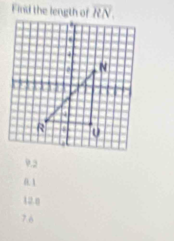 Find the length of
9.2
0.1
12.n
7.6