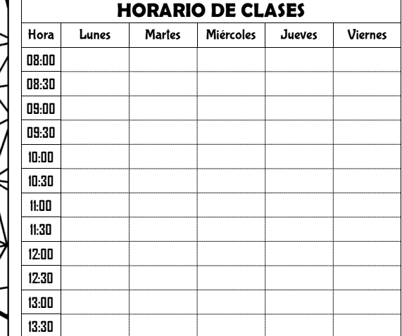 HORARIO DE CLASES
s
13:30