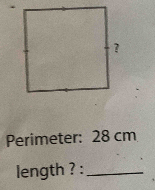 Perimeter: 28 cm
length ? :_