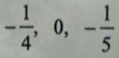 - 1/4 , 0, - 1/5 