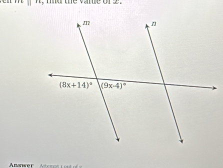 m||n , md the vane or 2.
Answer  Attempt 1 out of 2