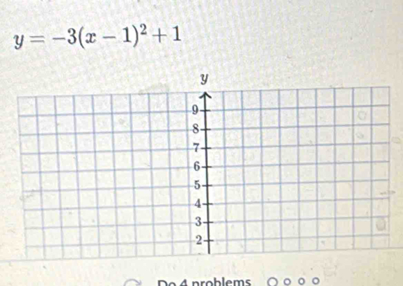 y=-3(x-1)^2+1
problems