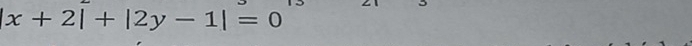 x+2|+|2y-1|=0