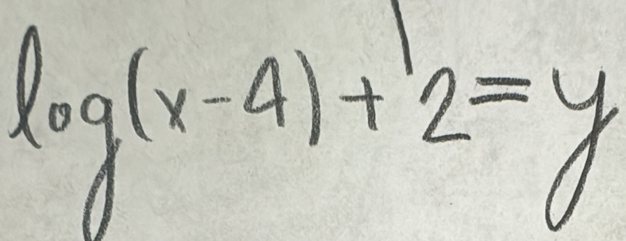 log (x-4)+2=y