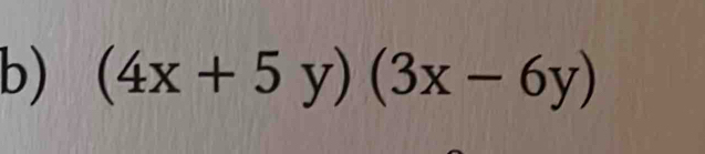 (4x+5y)(3x-6y)