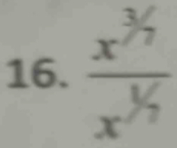 frac x^(^) x^(^1/_7)