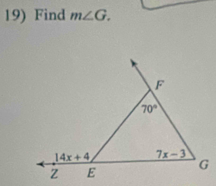 Find m∠ G.