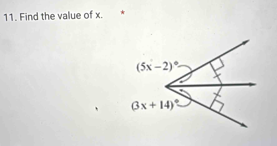 Find the value of x. *