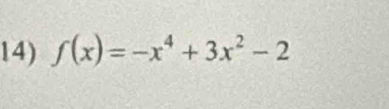 f(x)=-x^4+3x^2-2