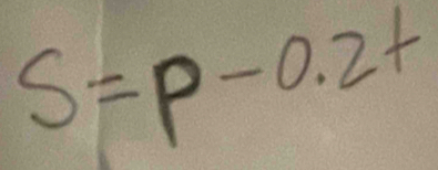 S=p-0.2f