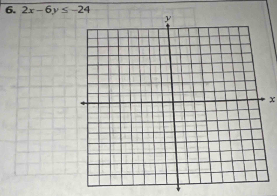 2x-6y≤ -24
x