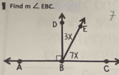 Find m∠ EBC.