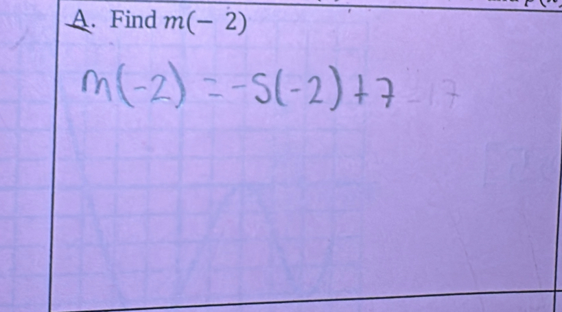 Find m(-2)