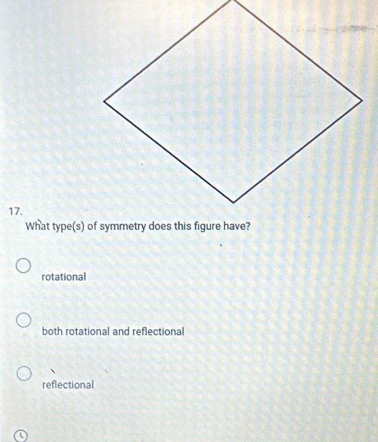 What type(s)
rotational
both rotational and reflectional
reflectional