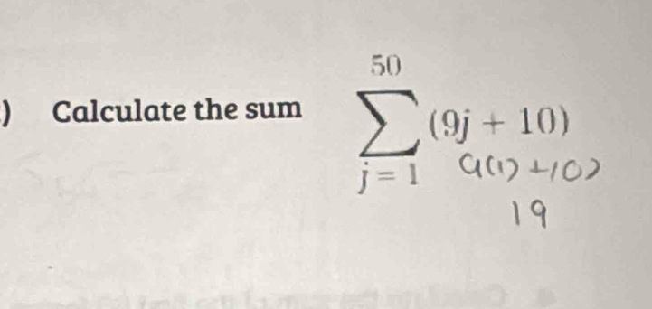 ) Calculate the sum