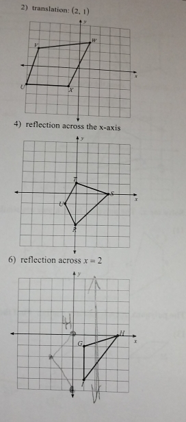 translation (2,1)
x=2