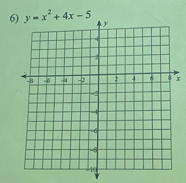 6 y=x^2+4x-5
x