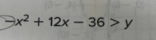 x^2+12x-36>y