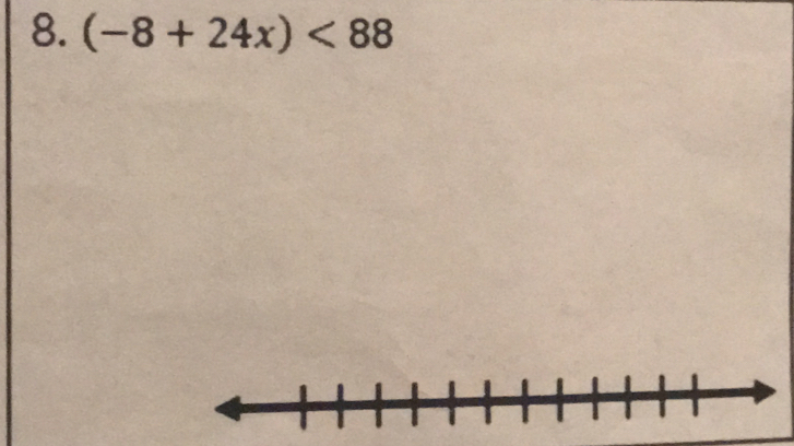 (-8+24x)<88</tex>
