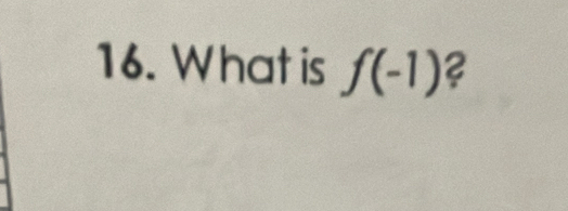 What is f(-1) 2