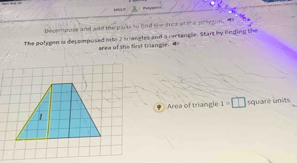 Solved: M1|L1 Polygons Decompose and add the parts to find the area of ...