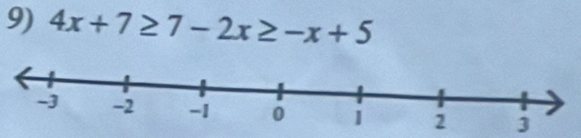 4x+7≥ 7-2x≥ -x+5