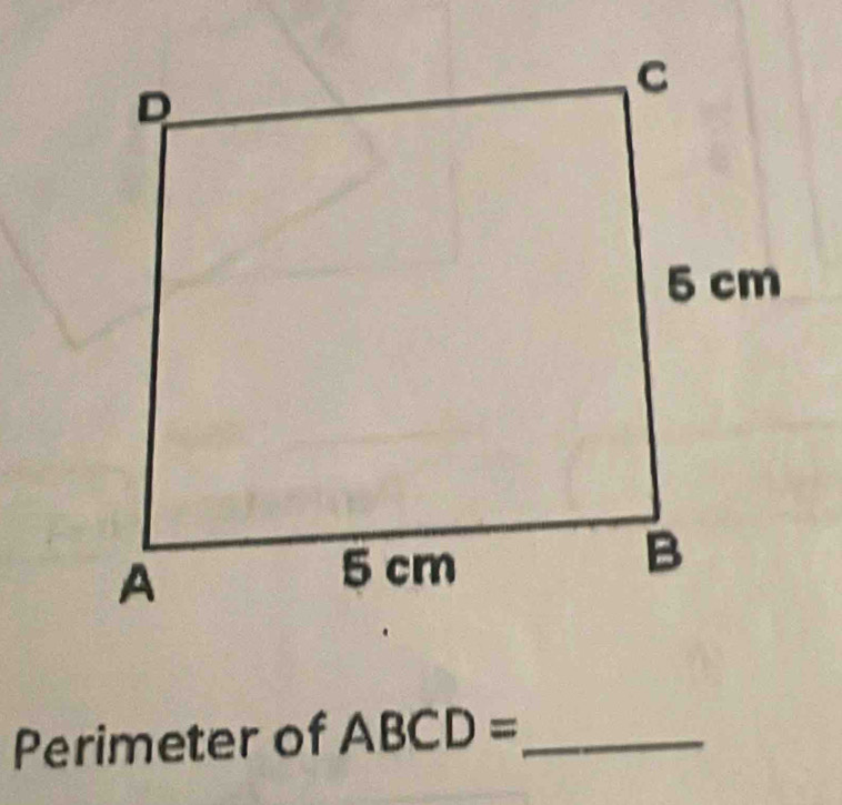 Perimeter of A BCD= _