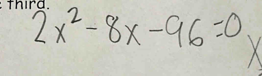 2x^2-8x-96=0