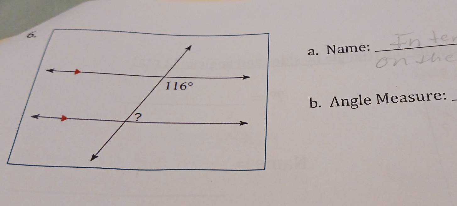 Name:
_
b. Angle Measure: