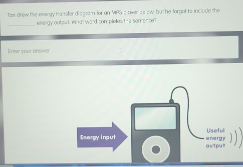 Solved: Tan drew the energy transfer diagram for an MP3 player below ...